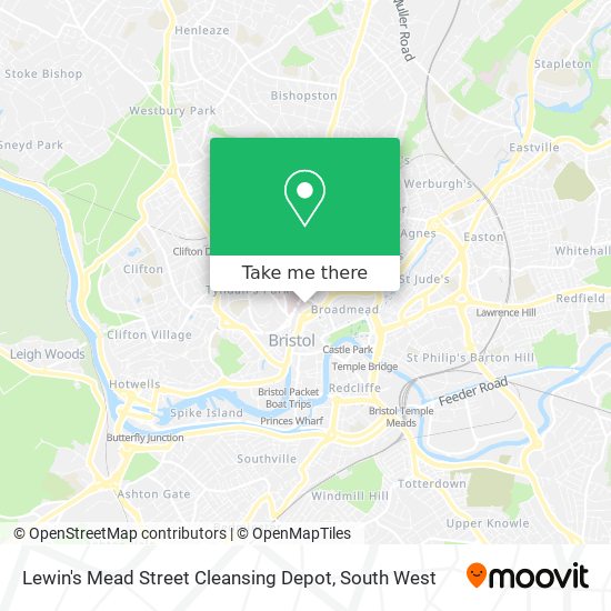 Lewin's Mead Street Cleansing Depot map