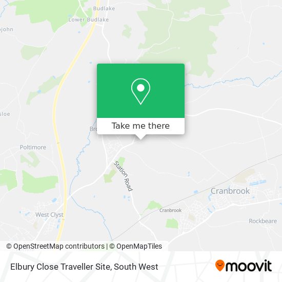 Elbury Close Traveller Site map