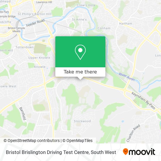Bristol Brislington Driving Test Centre map