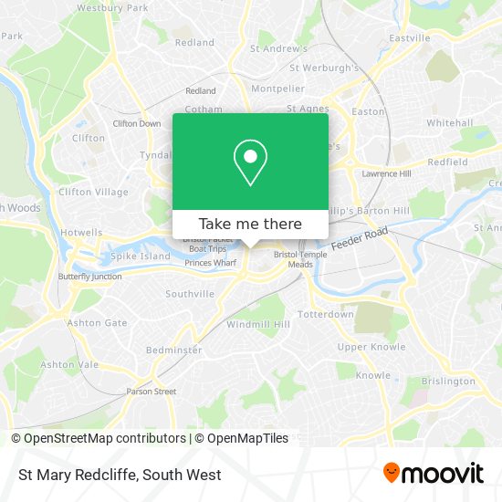 St Mary Redcliffe map