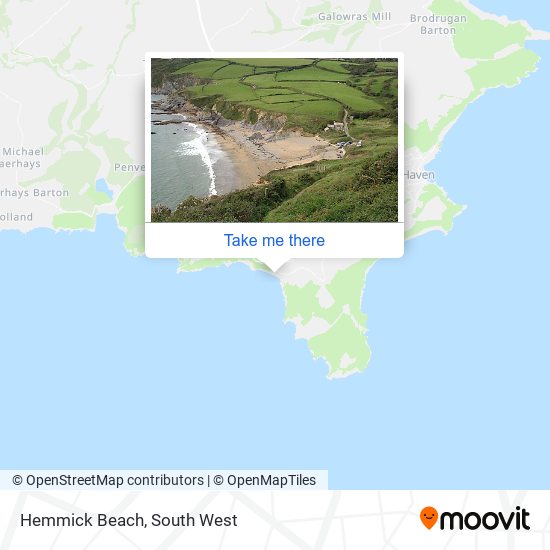Hemmick Beach map