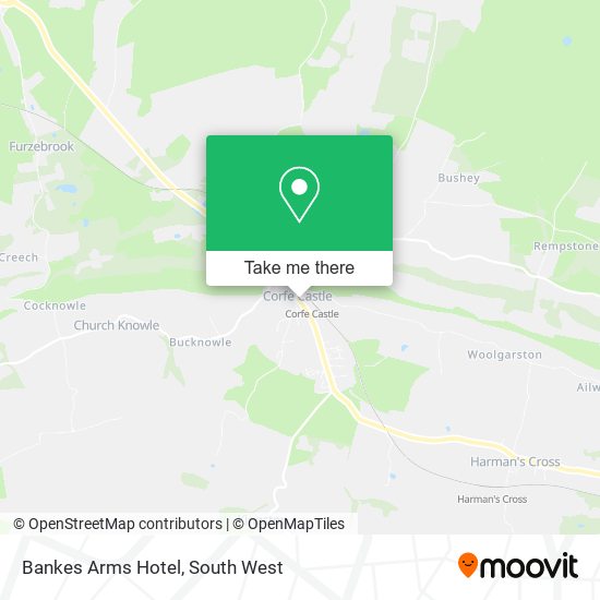 Bankes Arms Hotel map