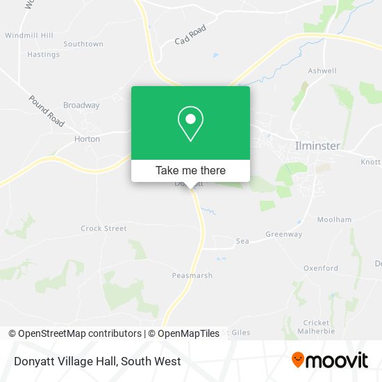 Donyatt Village Hall map