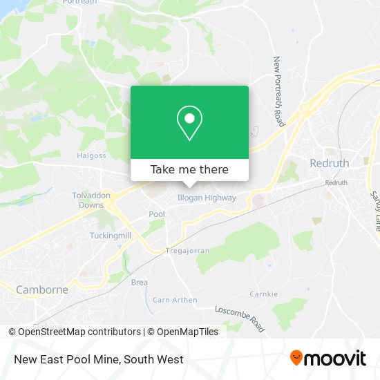 New East Pool Mine map