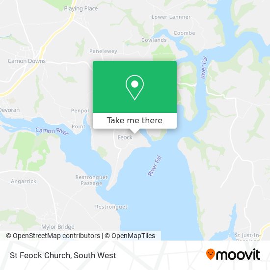 St Feock Church map