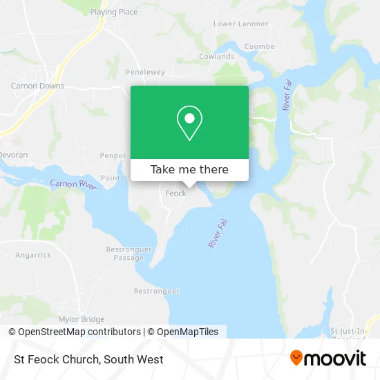 St Feock Church map