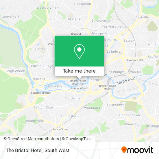 The Bristol Hotel map