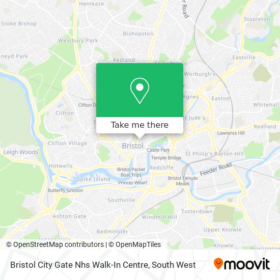 Bristol City Gate Nhs Walk-In Centre map