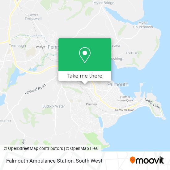 Falmouth Ambulance Station map