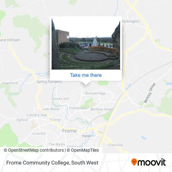 Frome Community College map