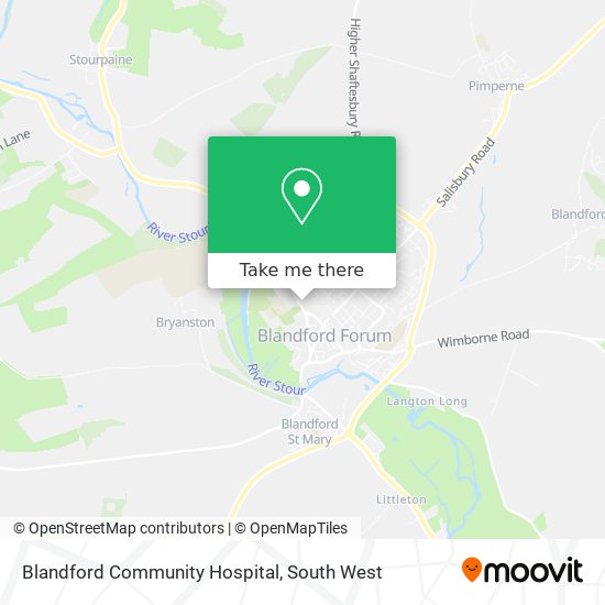 Blandford Community Hospital map