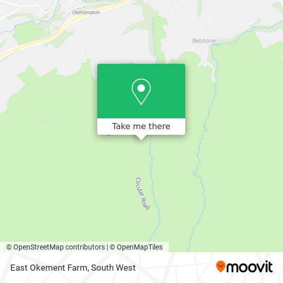 East Okement Farm map