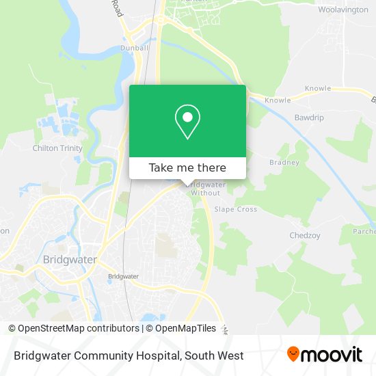 Bridgwater Community Hospital map