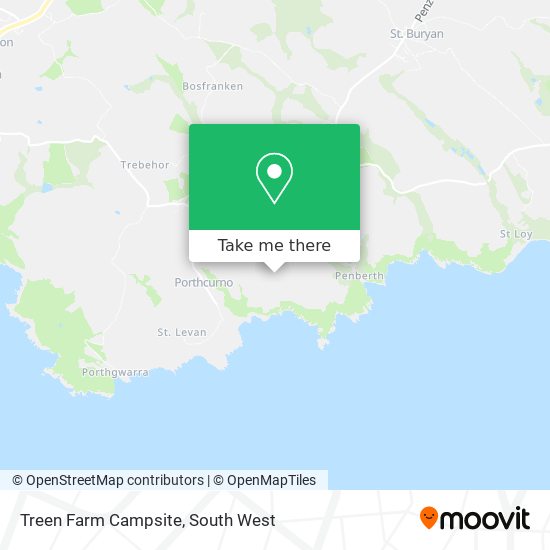 Treen Farm Campsite map