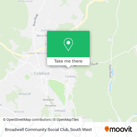 Broadwell Community Social Club map