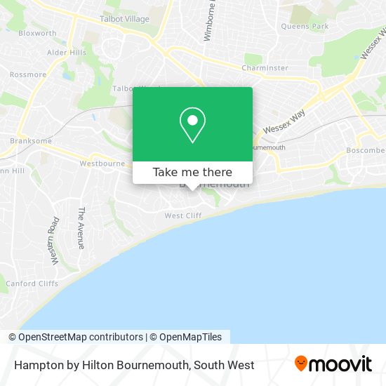 Hampton by Hilton Bournemouth map