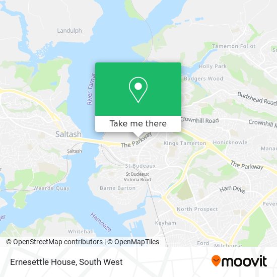 Ernesettle House map