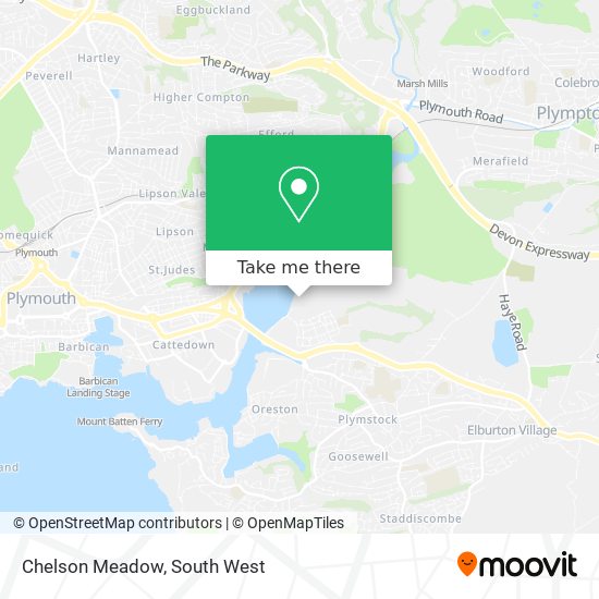 Chelson Meadow map