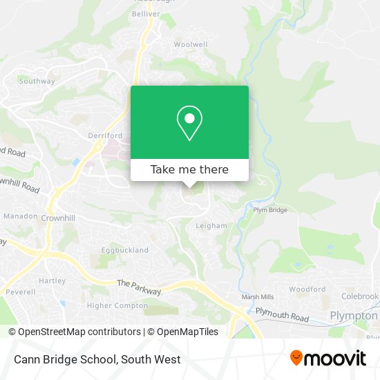 Cann Bridge School map