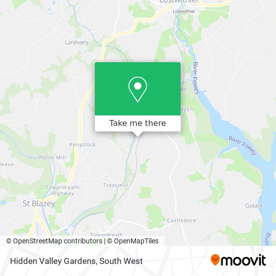 Hidden Valley  Gardens map