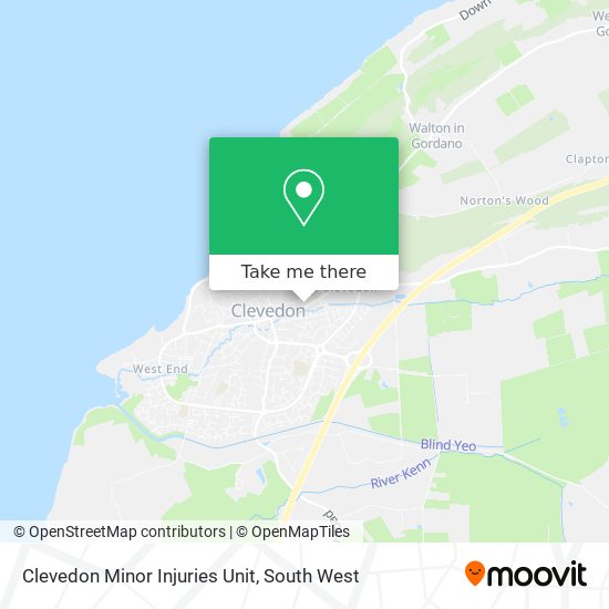 Clevedon Minor Injuries Unit map