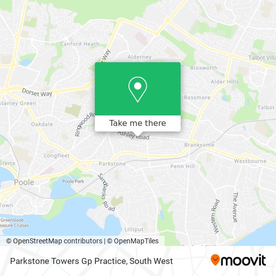 Parkstone Towers Gp Practice map