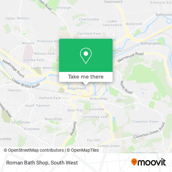 Roman Bath Shop map