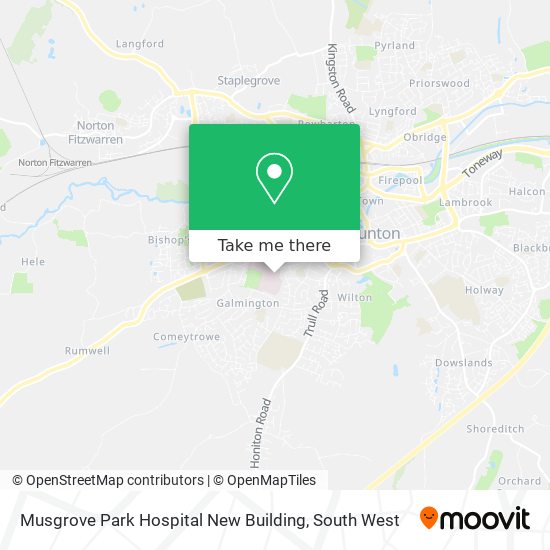 Musgrove Park Hospital New Building map