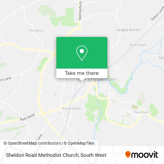 Sheldon Road Methodist Church map