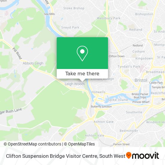 Clifton Suspension Bridge Visitor Centre map