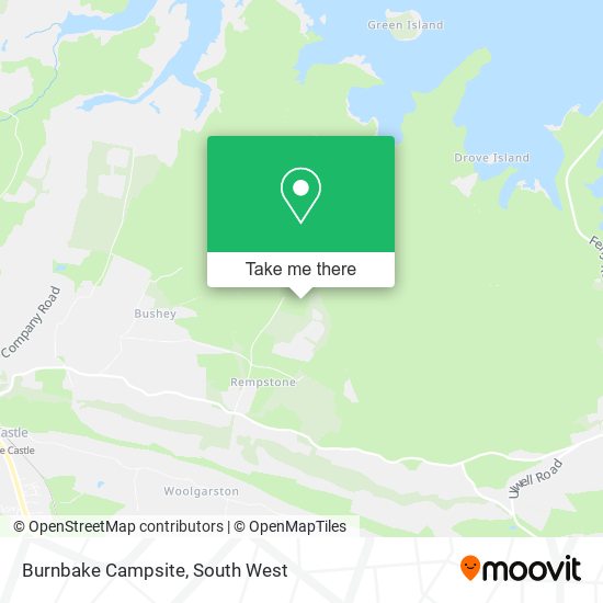 Burnbake Campsite map