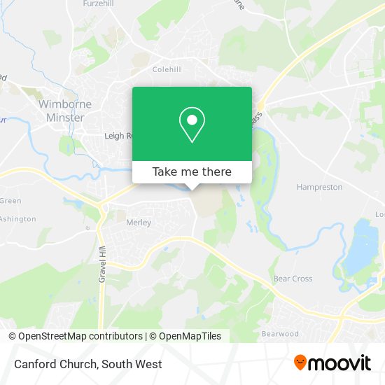 Canford Church map