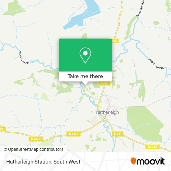 Hatherleigh Station map