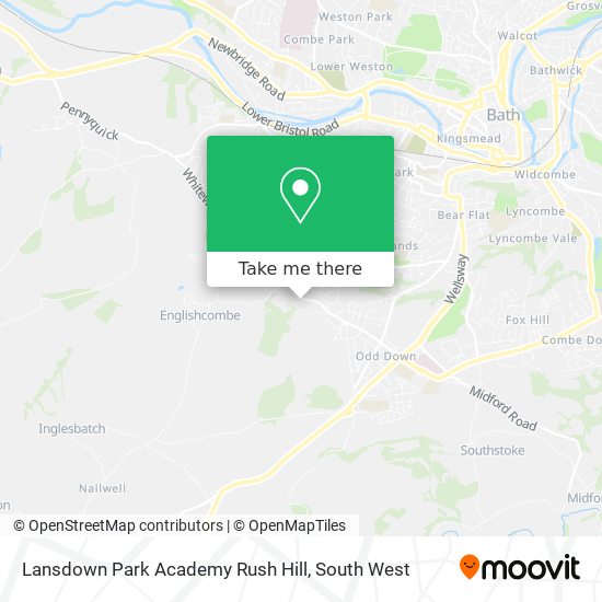 Lansdown Park Academy Rush Hill map