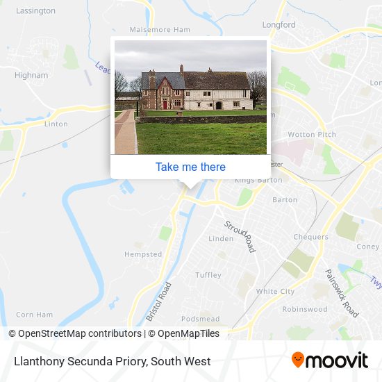 Llanthony Secunda Priory map