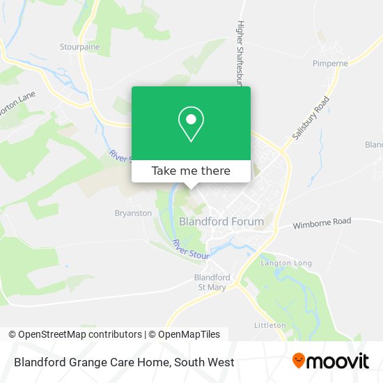 Blandford Grange Care Home map