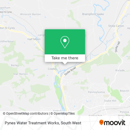 Pynes Water Treatment Works map