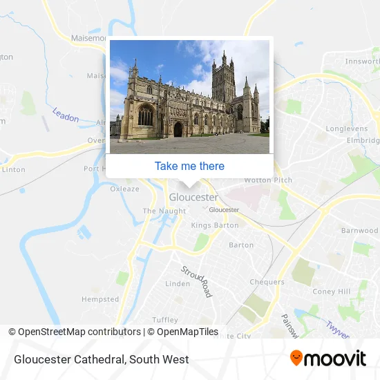 Gloucester Cathedral map