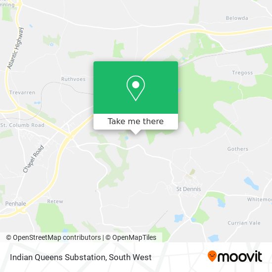 Indian Queens Substation map