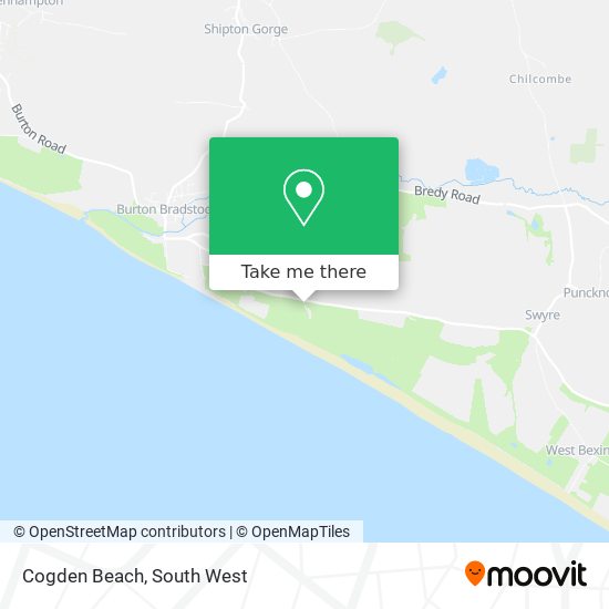 Cogden Beach map