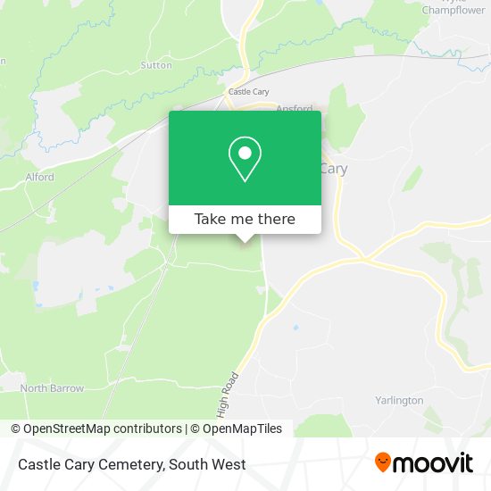 Castle Cary Cemetery map