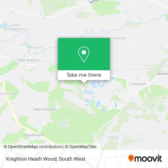 Knighton Heath Wood map