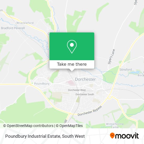 Poundbury Industrial Estate map