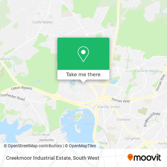 Creekmoor Industrial Estate map