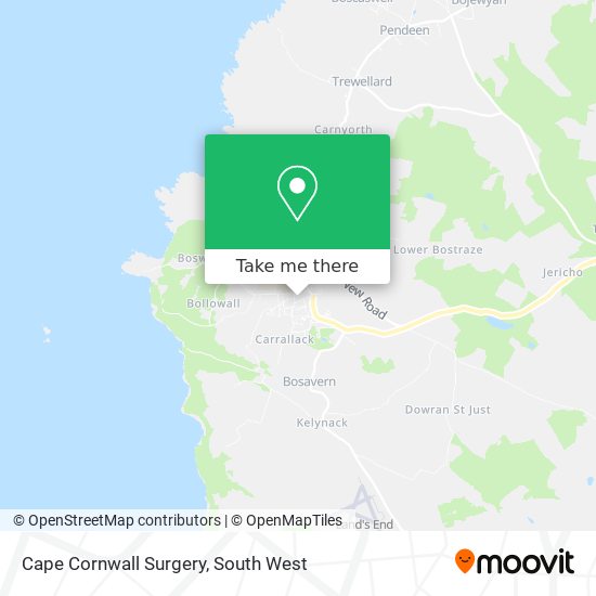 Cape Cornwall Surgery map