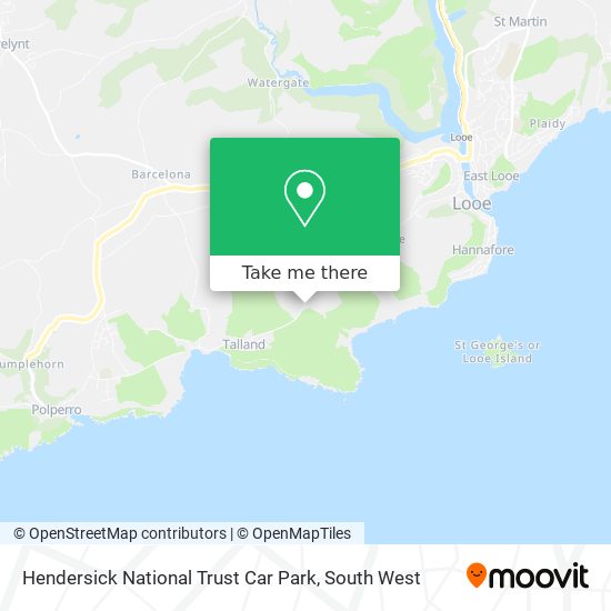 Hendersick National Trust Car Park map