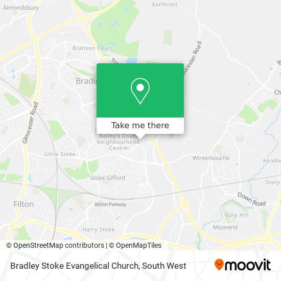 Bradley Stoke Evangelical Church map