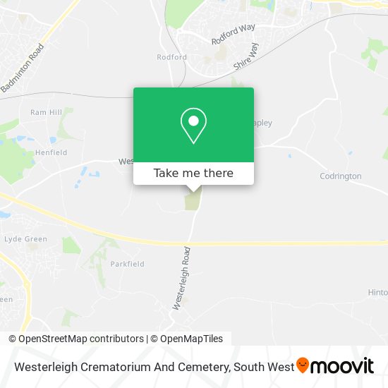 Westerleigh Crematorium And Cemetery map