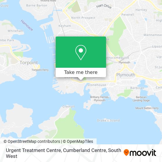 Urgent Treatment Centre, Cumberland Centre map
