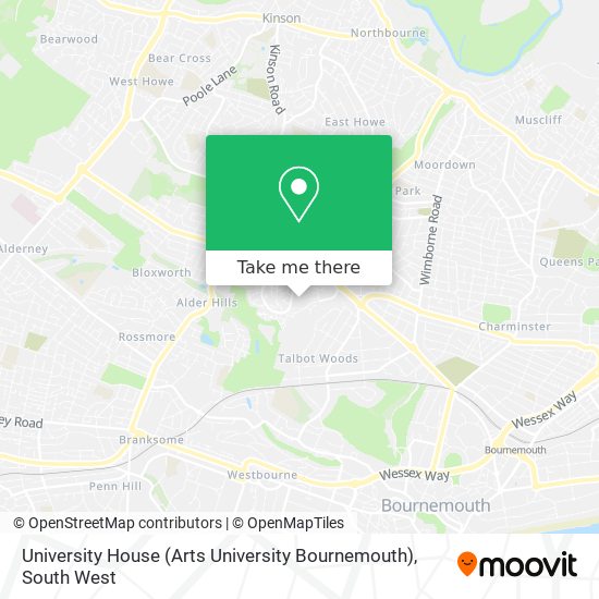 University House (Arts University Bournemouth) map